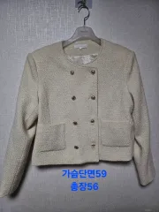 新品) オーバーサイズ ツイード ジャケット アイボリー