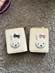 ミッフィー ワッペン 白 カードウォレット 二つ折り財布