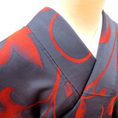 袋帯 振袖用 正絹 ジグザグ紋様 稲妻模様 ゴールドx青x緑 金糸 六通 