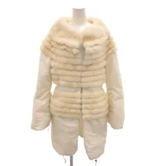 エルマノシェルビーノ ERMANNO SCERVINO ダウンコート リアルファー ひざ丈 白 ホワイト /FF ■GY62のサムネイル