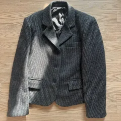 NONE クロップド 3ボタン ジャケット