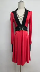 EGOIST レッド/ブラック ロング丈ワンピース