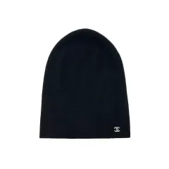 CHANEL カシミア ビーニー ブラック B1024C255