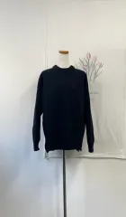 タイム(TIME) 黒 カラー 基本 高級 厚手 ニット セーター