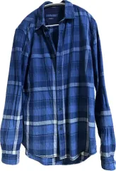 ZARA ザラ マン リラックスフィット CHECK チェック シャツ ブルー