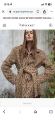 ポリ スエム FURRY LEOPARD HALF COAT ヒョウ柄 レオパード コート