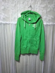 ナイキ 緑 レディース フード ジップアップ