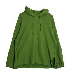 UNIQLO ユニクロ グリーン オーバーサイズ パーカー F コットン 100%
