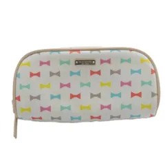 ケイトスペード KATE SPADE リボン柄 ポーチ 白 ホワイト
