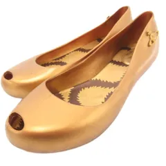 ヴィヴィアンウエストウッド Vivienne Westwood × MELISSA フラットシューズ パンプス オープントゥ 35/36 ゴールドカラー /JS ■GY62のサムネイル
