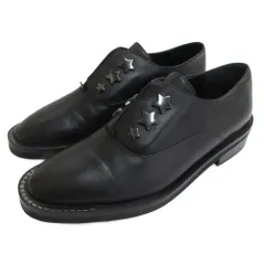 エルビオ ザノン ELVIO ZANON ドレスシューズ スタッズ 38 ブラック 250819E 靴