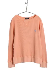 【お得なクーポン配布中!】 ポロ ラルフローレン 前V 長袖 サーマル Tシャツ レディース XL / ロンT ワッフル コットン カットソー ワンポイント ストレッチ インナー