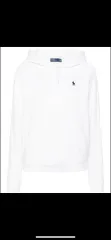 ポロ レディース フードTシャツ 白 s