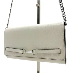 MICHAEL KORS マイケルコース チェーンショルダーバッグ レザー ホワイト シボ革 レディース  ロゴ 人気 上品 高級感 斜め掛け クロスボディ コンパクト おしゃれ 通勤 お出かけ フォーマル