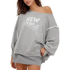 フリーピープル レディース アウター パーカー・スウェット スウェット シャツ グラフィック Free People Graphic Camden Sweatshirt Womens New York Combo