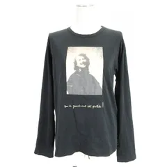 アニエスベー agnes b. Tシャツ プリント 長袖 ブラック S 250603E ■GY03