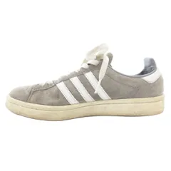 アディダスオリジナルス adidas originals キャンパス CAMPUS ローカットスニーカー シューズ スエード BZ0085 23.5cm グレー 白 ホワイト /GV