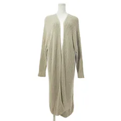 ミューズ ドゥーズィエム クラス MUSE de Deuxieme Classe 20年 Lily Lien シルクリネン ロングカーディガン ニット 長袖 前開き ボタンレス ベージュ 0929 