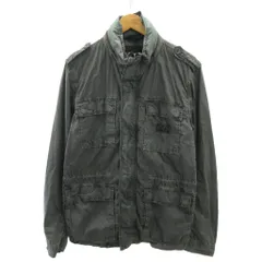 ディーゼル DIESEL M-65 フィールドジャケット ミリタリー ブルゾン パッチ L グレー 0316 IBO92