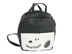 k03260204100　SNOOPY　0　ブラック×ホワイト　　バッグ　バックパック/リュック　通年