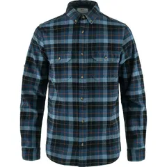 フェールラーベン メンズ トップス シャツ レギュラーフィット Fjallraven Singi Heavy Regular Fit Flannel Shirt Mens Dark NavyIndigのサムネイル