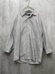 Zero by TORNADO MART ゼロバイトルネードマート 日本製 七分袖 麻 コットン ストライプ ネル シャツ sizeL/白ｘ黒 ■◆メンズ