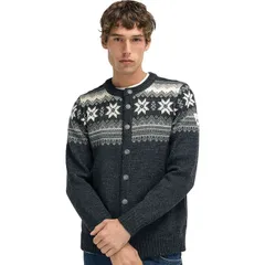 ダールオブノルウェイ メンズ アウター ニット・セーター ジャケット Dale of Norway Veafjord Jacket Mens Dark CharcoalSmokeCream クリームのサムネイル