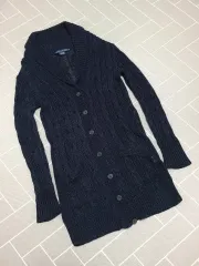 ラルフローレン ケーブル ショールカラー ニット ロングカーディガン S