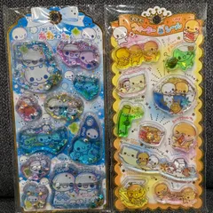 正規品 ウォーターシール なっとうちゃん あわわちゃん 2種セット キラキラぷっくり CRUX  カミオジャパン　ぷくぷくあわわちゃん　送料無料