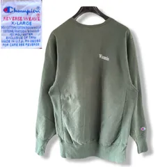 90s USA製 チャンピオン リバースウィーブ XL グリーン 刺繍タグ 緑 Champion REVERSE WEAVE スウェット トレーナー