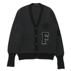 LOUIS VUITTON ルイ・ヴィトン Fragment フラグメント 藤原ヒロシ ウール エンブロイダリ― カーディガン ネイビー系 L【中古】のサムネイル