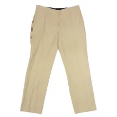 BURBERRY バーバリー 8016893 ウール シルク リネン サイドライン スラックス パンツ ベージュ系 38【中古】のサムネイル