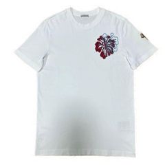 美品〕モンクレール ハイビスカス ホワイト S Tシャツ 国内正規 5S129 