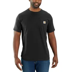 カーハート メンズ トップス Tシャツ リラックスフィット シャツ Carhartt Force Relaxed Fit MW Pocket TShirt Mens Black ブラック