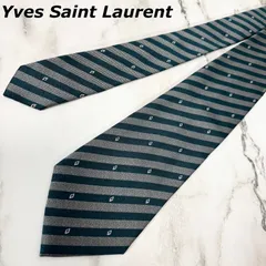 【未使用級】イヴサンローラン Yves Saint Laurent ネクタイ シルク100% ストライプ ダイヤ ヴィンテージ vintage 日本製