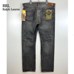 激レア 【RRL ダブルアールエル】リペアパンツ 革パッチ ダメージ