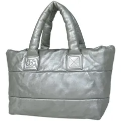 シャネル CHANEL コココクーン トートバッグ ココマーク トートバッグ レザー シルバー レディース 【中古】のサムネイル