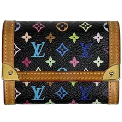 ルイ・ヴィトン Louis Vuitton ポルトモネ プラ 小銭入れ コインケース モノグラムマルチカラー ノワール(ブラック) M92656 レディース 【中古】