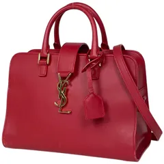 サンローランパリ SAINT LAURENT PARIS ベイビーカバス 2WAY ショルダーバッグ ハンドバッグ レザー レッド 372087 レディース 【中古】のサムネイル