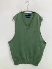 Polo by Ralph Lauren ポロバイラルフローレン ベスト L グリーン 無地 ワンポイント 刺繍