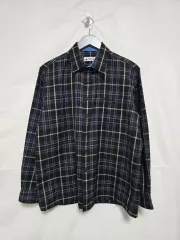 ベバリーヒルズ ポロクラブ ブラック ブルー 季節の変わり目 CHECK シャツ メンズ 100 1219