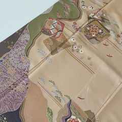 D876 色留袖 宝尽くし 正絹 着物 袷 しつけ糸付き未使用極美品 - メルカリ