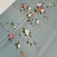 付け下げ 正絹 作家物 紋なし 友禅 美しい染めの花 袷 着物 MK-5330