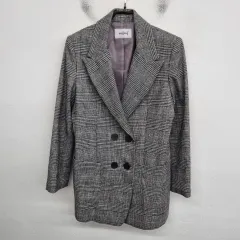 レディース55 size 季節の変わり目 ウール混 ダブル CHECK ジャケット