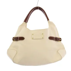 ケイトスペード KATE SPADE ハンドバッグ レザー ロゴ バイカラー 白 ホワイト 茶 ブラウン /BB