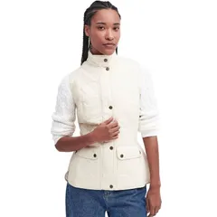 バブアー レディース トップス ベスト ジレ Barbour Otterburn Gilet Womens Summer Pearl パールのサムネイル