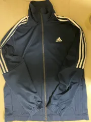 アディダス トレーナー ジップアップ L ネイビー