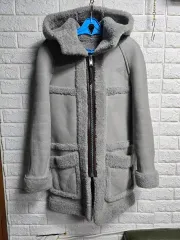 コーチ リバーシブル ラム Shearling コート ムートン ウール 55