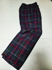 NOHANT(ノアン) チェックパターン 밴딩 ワイド ウールパンツ ポール1262