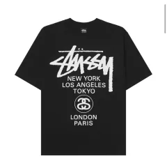 STUSSY ステューシー ワールドツアー 半袖 M 傷なし 中〜上 Stussy World Tour T-